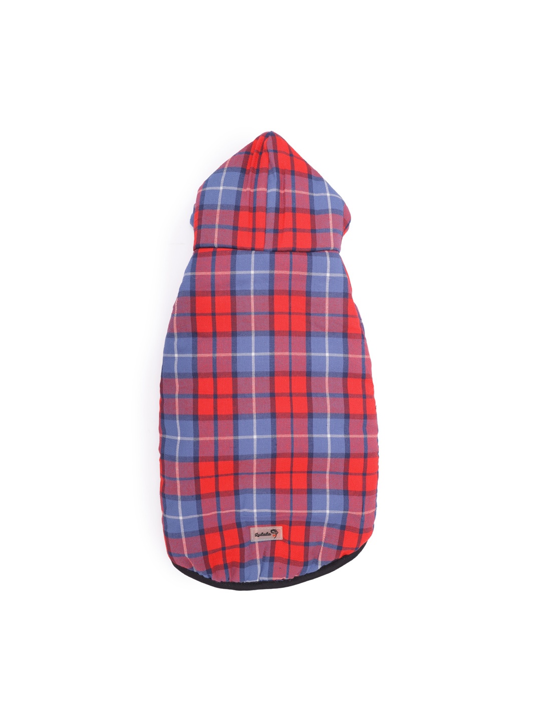 

Lulala Red & Blue Checked Reversible Winter Hoodie Jacket