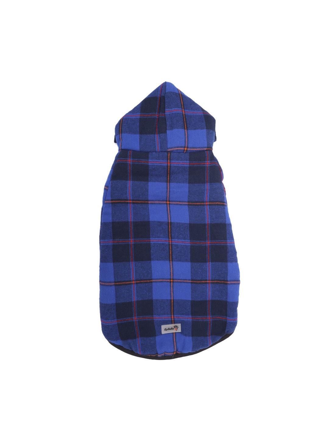 

Lulala Black & Blue Checked Reversible Hoodie Winter Dog Jacket