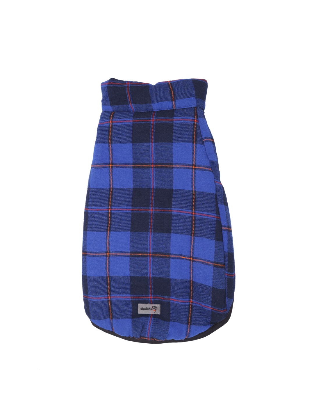 

Lulala Blue & Black Dog Checked Reversible Winter Hoodie Jacket