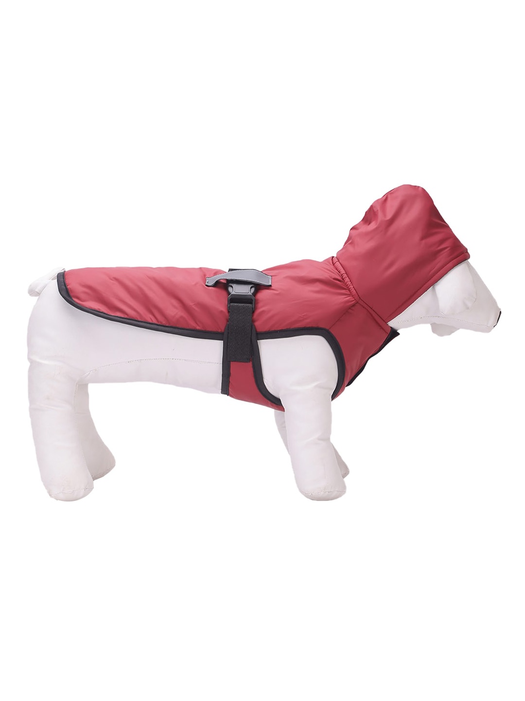 

Lulala Maroon Solid Waterproof Hoddie Winter Dog Jacket