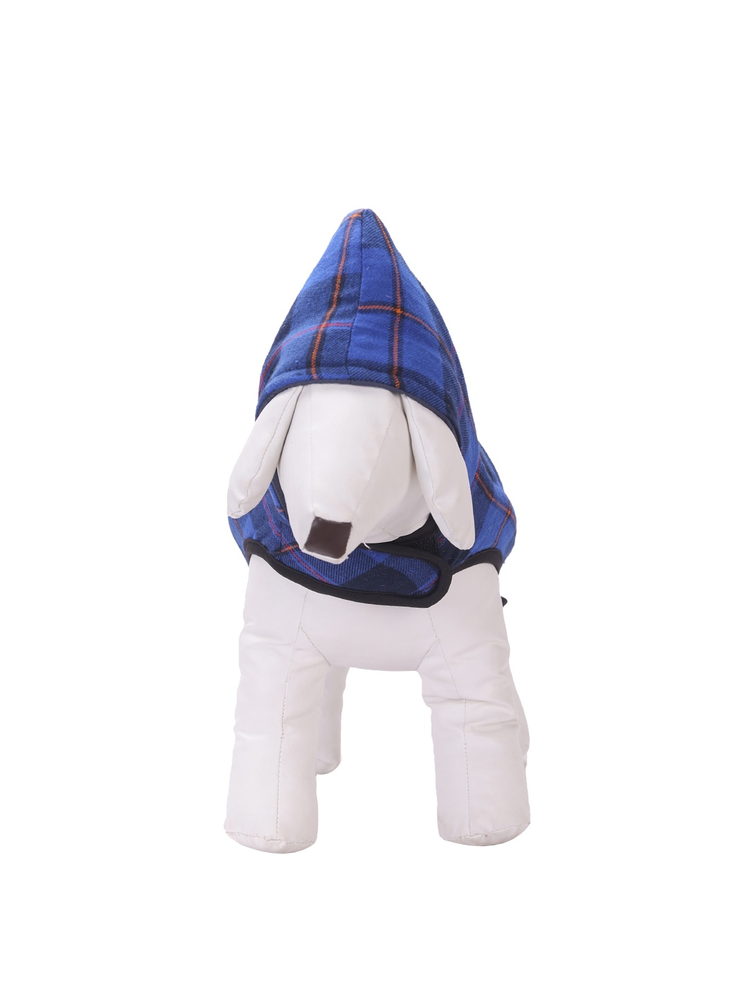 

Lulala Black & Blue Checked Dog Reversible Winter Hoodie Jacket