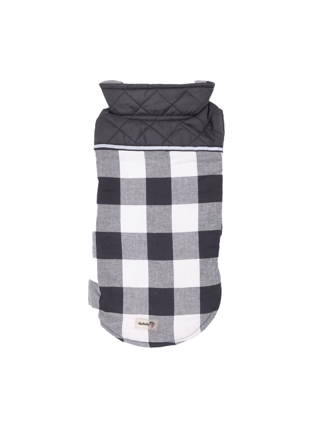 

Lulala Black & White Checked Dog Winter Reversible Jacket