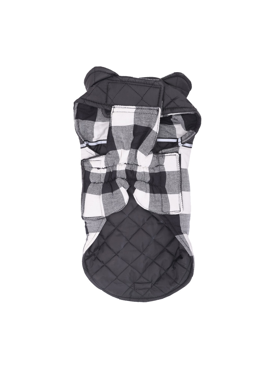 

Lulala Black & White Checked Dog Winter Reversible Jacket