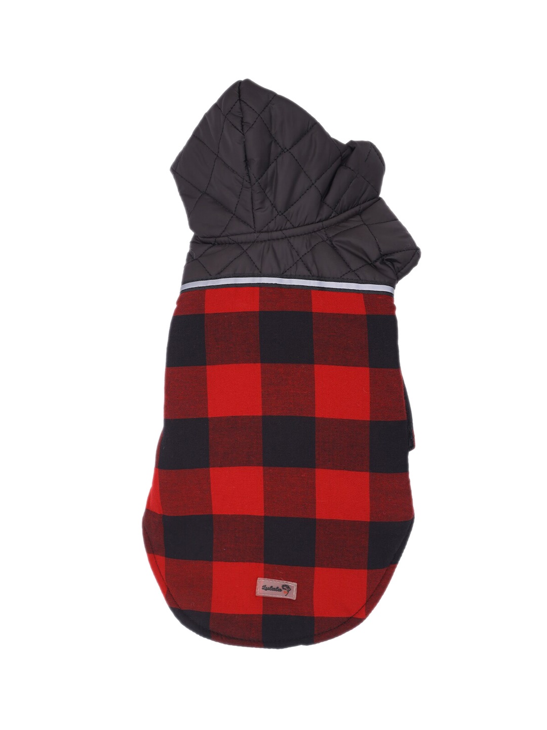 

Lulala Red & Black Checked Reversible Dog Winter Hoodie Jacket