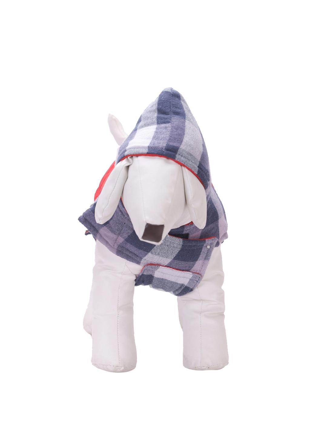 

Lulala Grey & Red Checks Reversible Dog Jacket