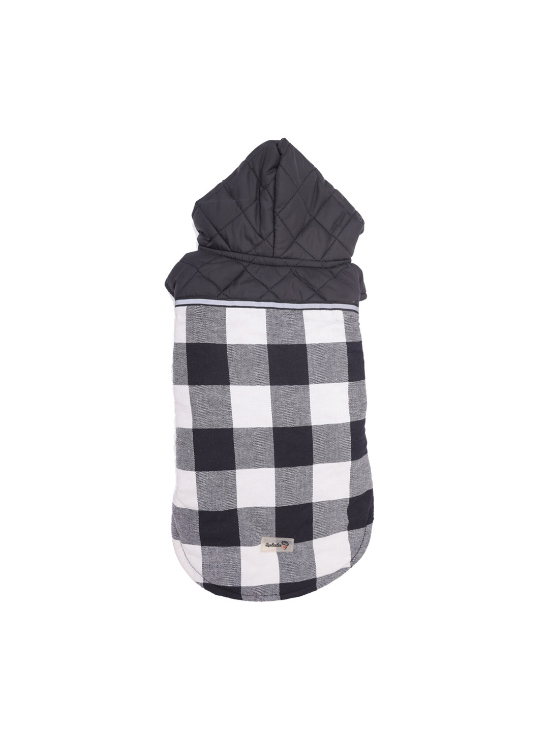 

Lulala Black & White Checked Reversible Dog Jackets
