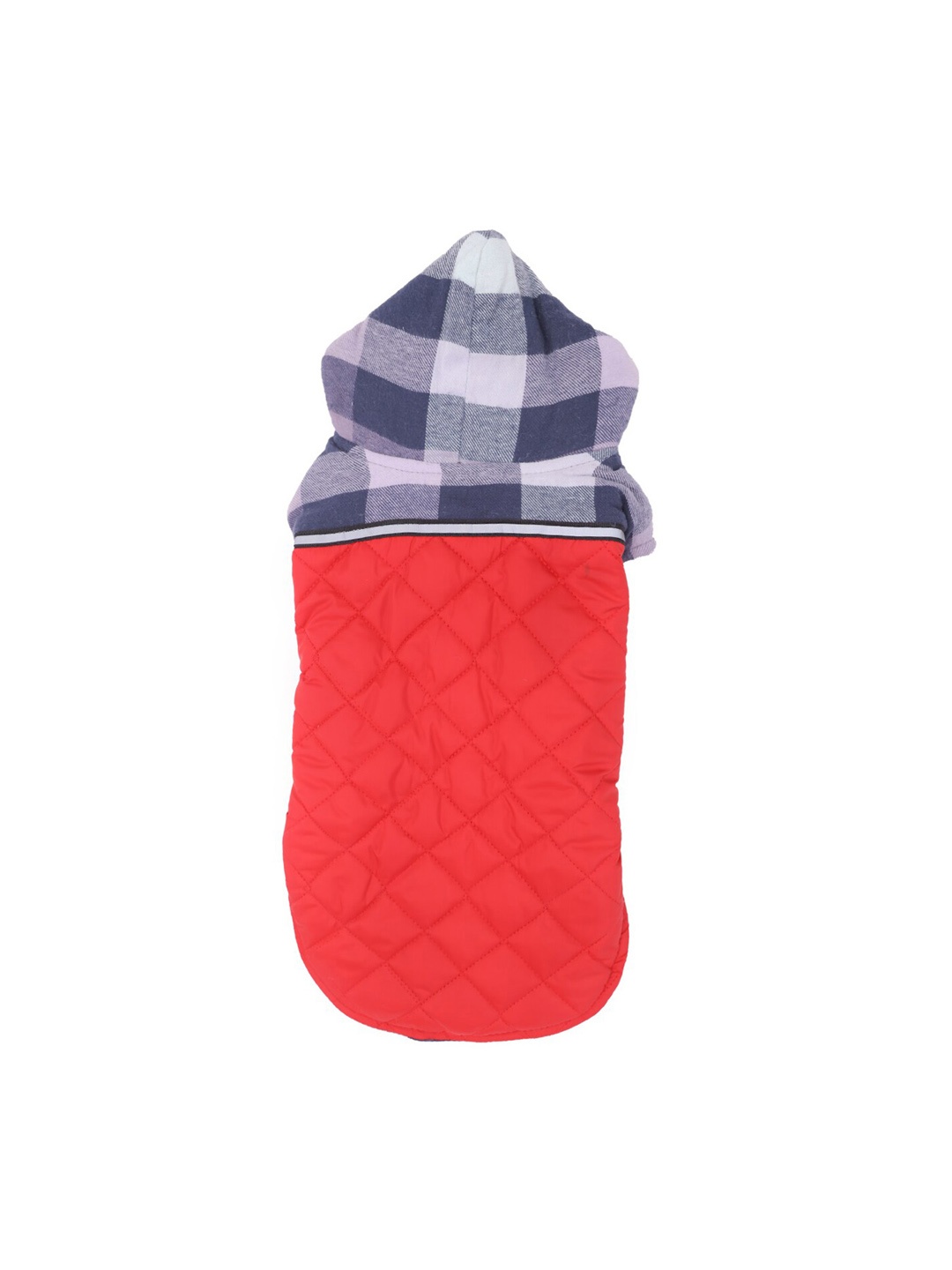 

Lulala Grey & Red Checked Reversible Dog Jacket