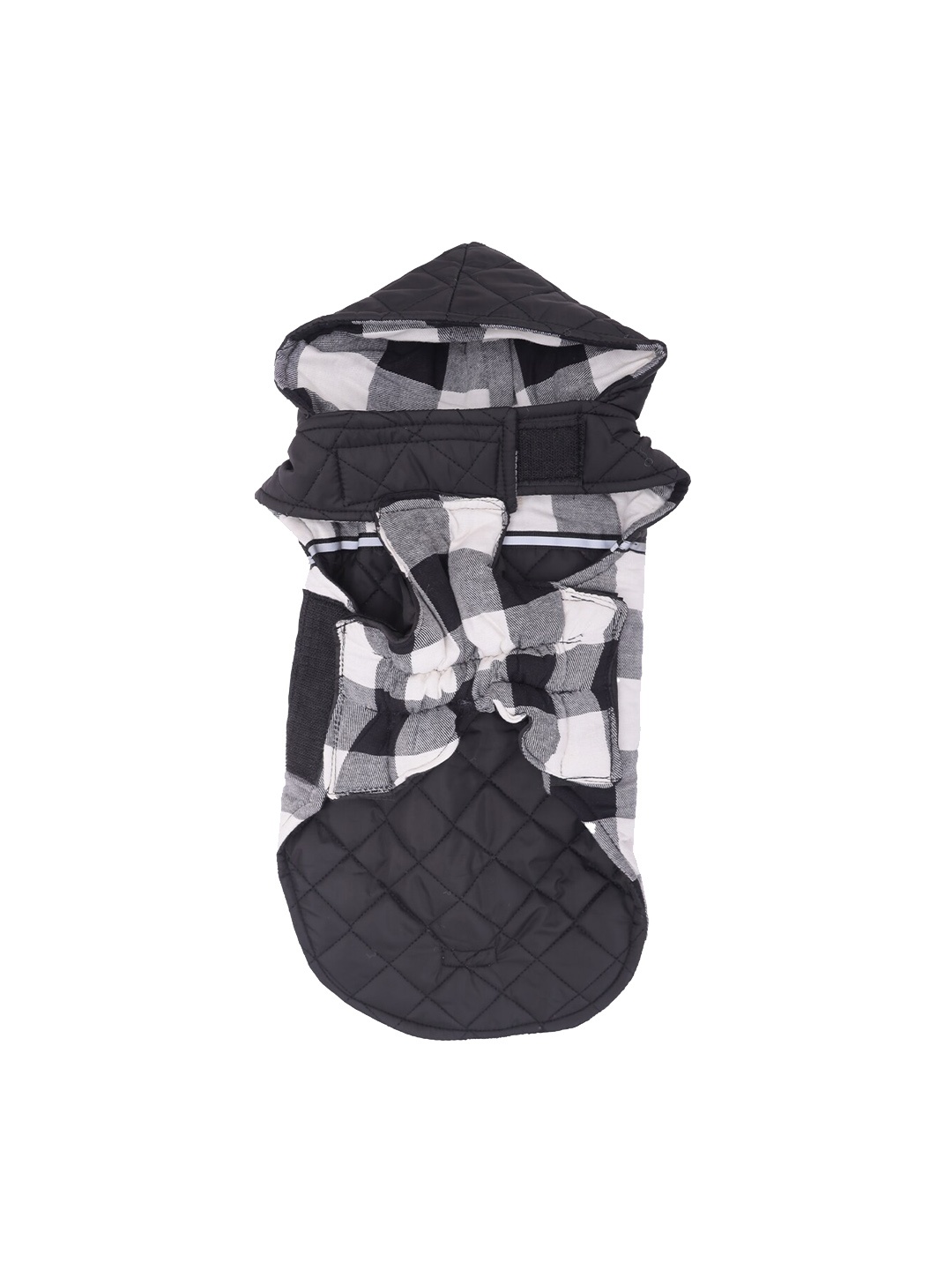 

Lulala Black & White Checked Reversible Dog Jackets