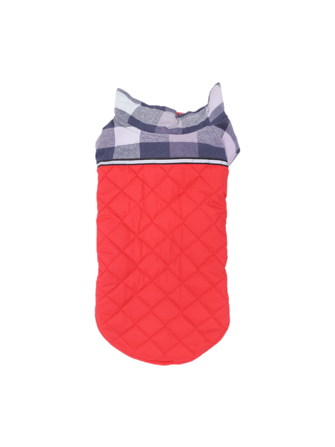 

Lulala Grey Checked Solid Dog Reversible Winter Hoodie Jackets