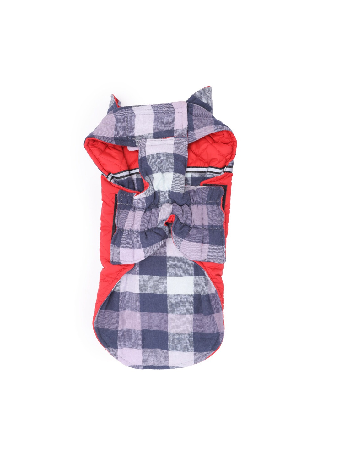 

Lulala Grey & Blue Checked Reversible Dog Jackets