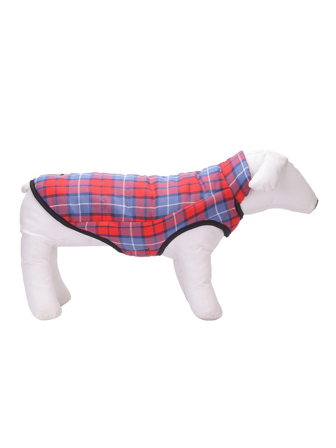 

Lulala Blue & Red Checked Dog Winter Reversible Jacket