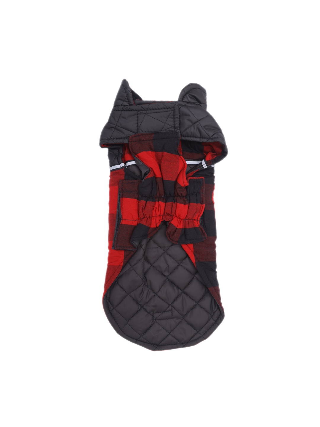 

Lulala Black & Red Checked Dog Winter Reversible Jacket