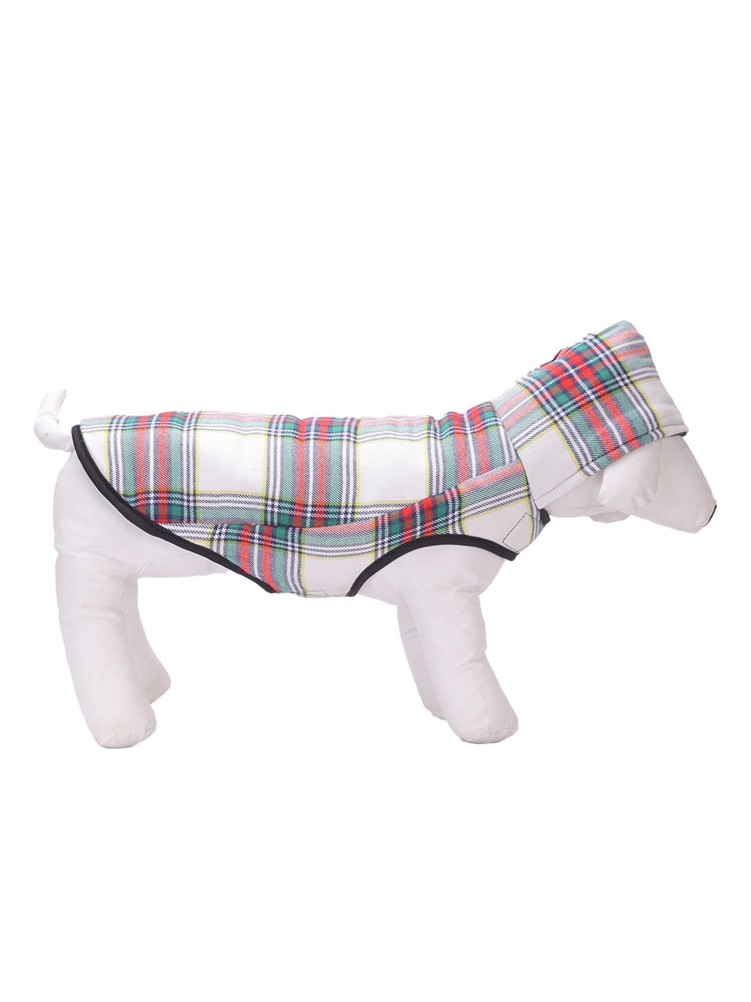 

Lulala Red & Green Checked Dog Reversible Winter Hoodie Jacket
