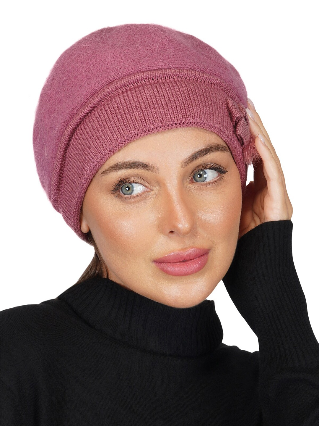 

iSWEVEN Women Pink Slouchy Beanie