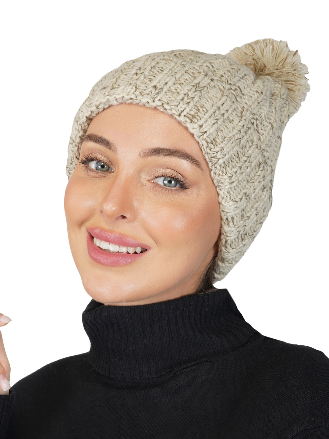 

iSWEVEN Women Beige Slouchy Beanie