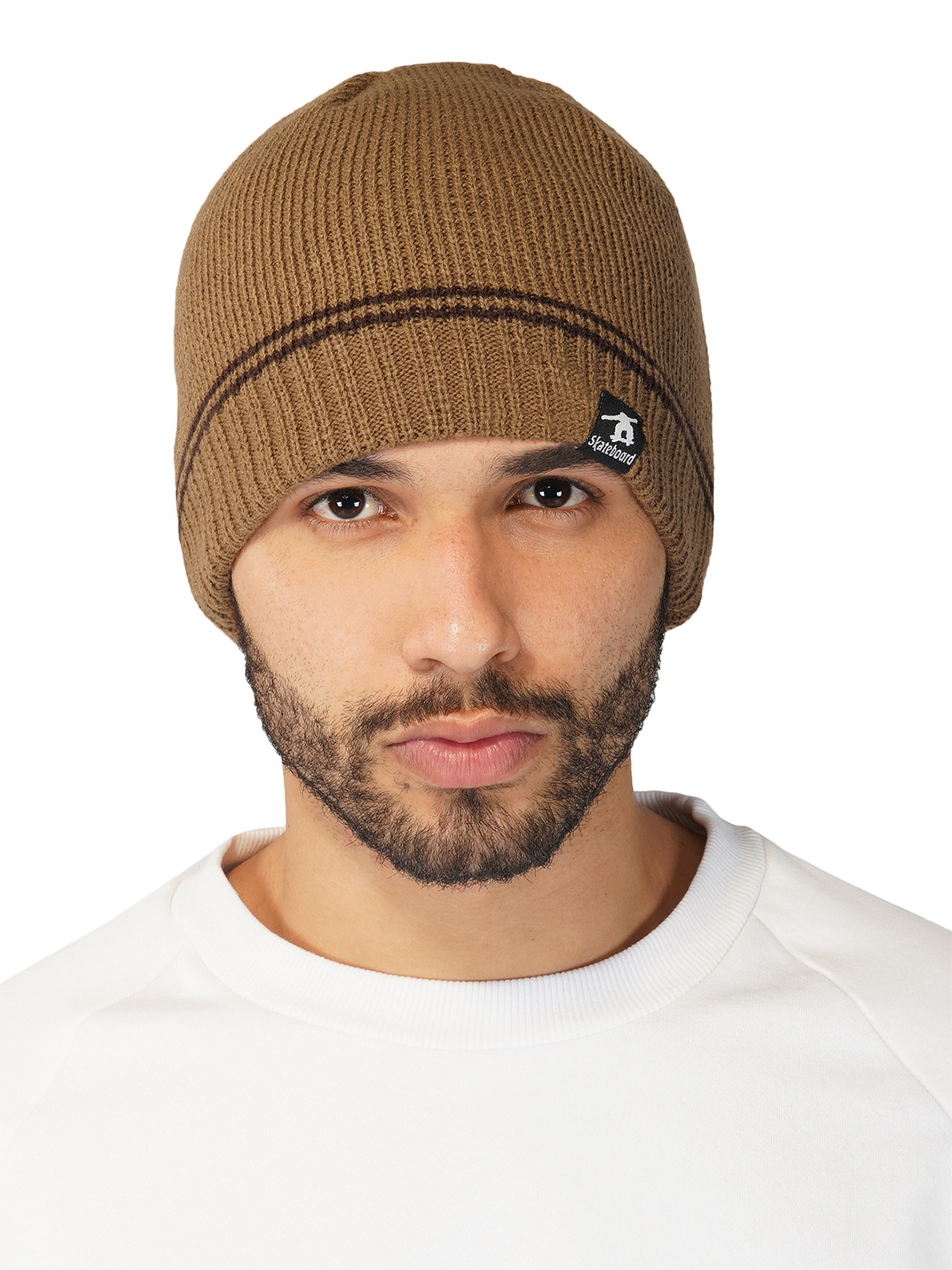 

iSWEVEN Brown & Black Slouchy Beanie