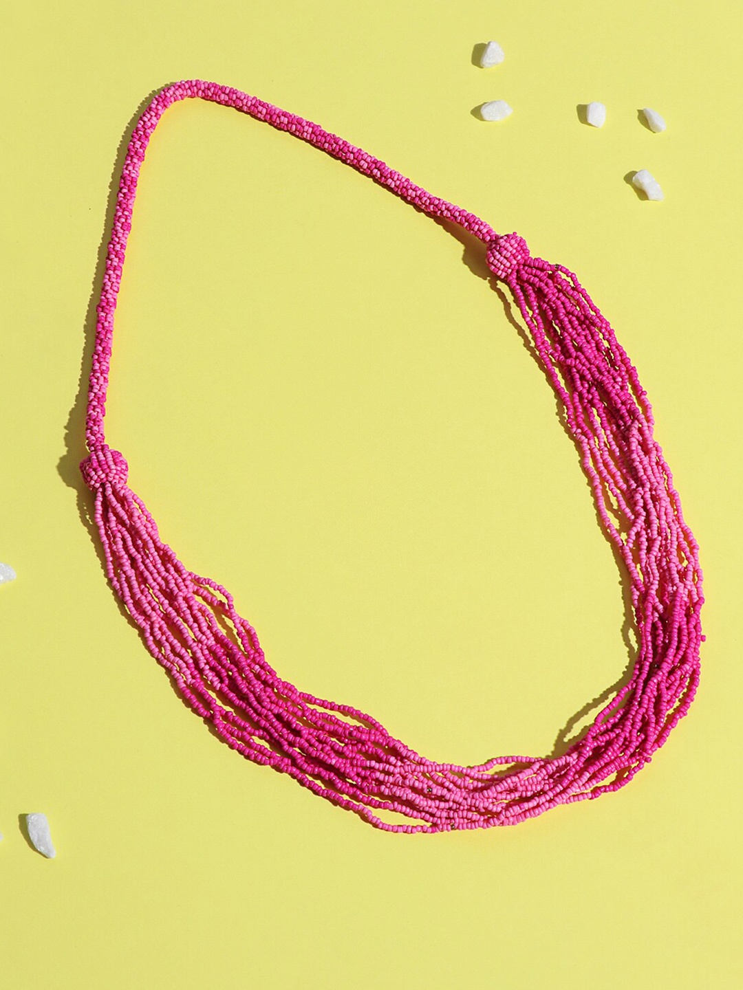 

TRISHONA Women Pink Brass Necklace