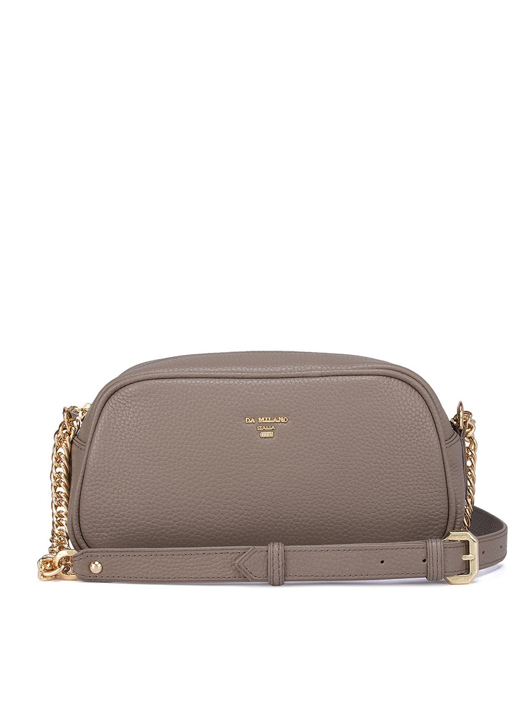 

Da Milano Brown Leather Structured Sling Bag