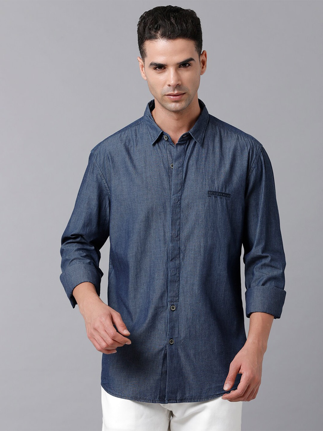 

YOVISH Men Blue Smart Tailored Fit Casual Shirt