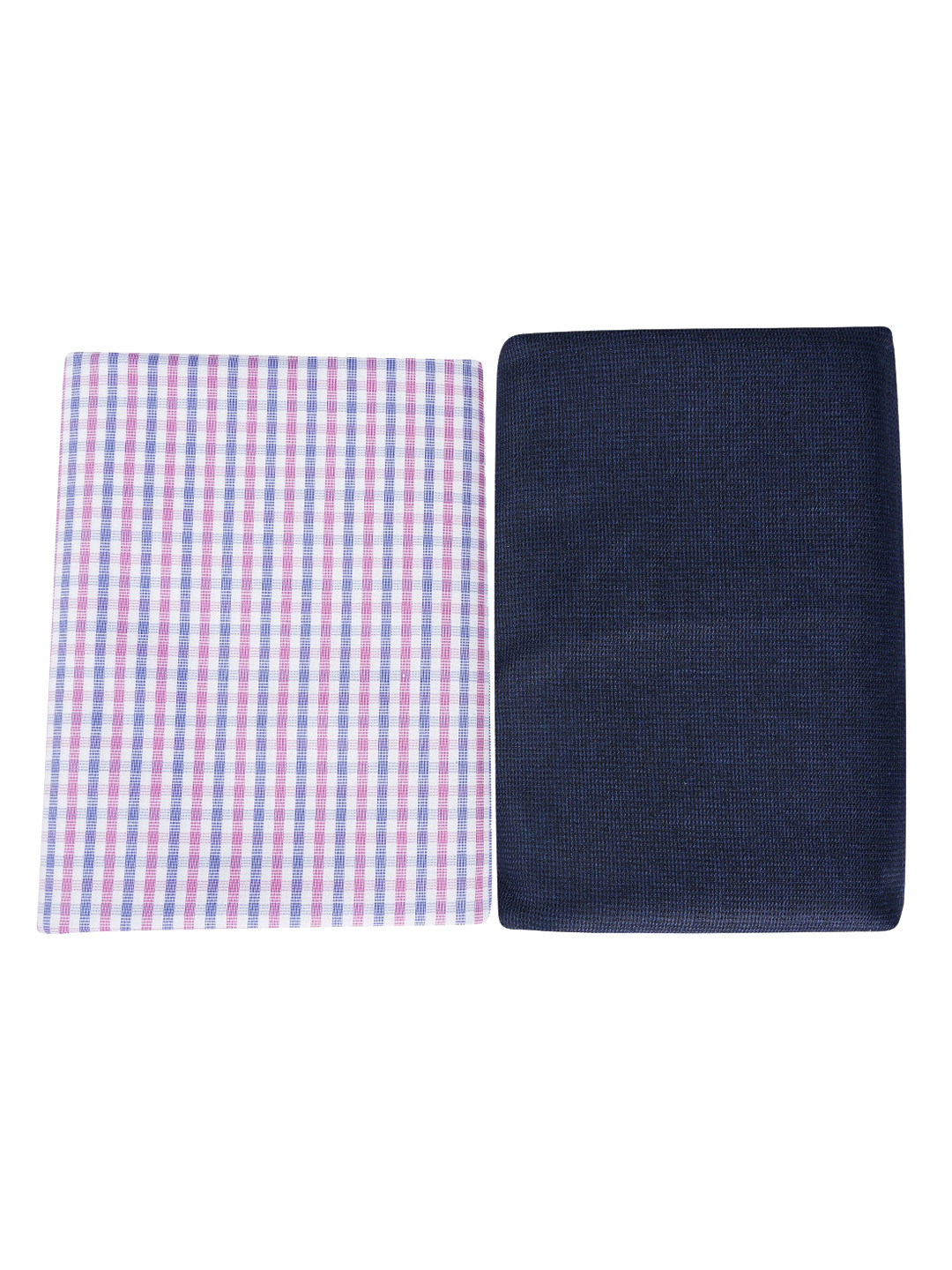 

Ramraj Men White & Blue Checked Shirt & Trouser Cotton Clothing Fabric