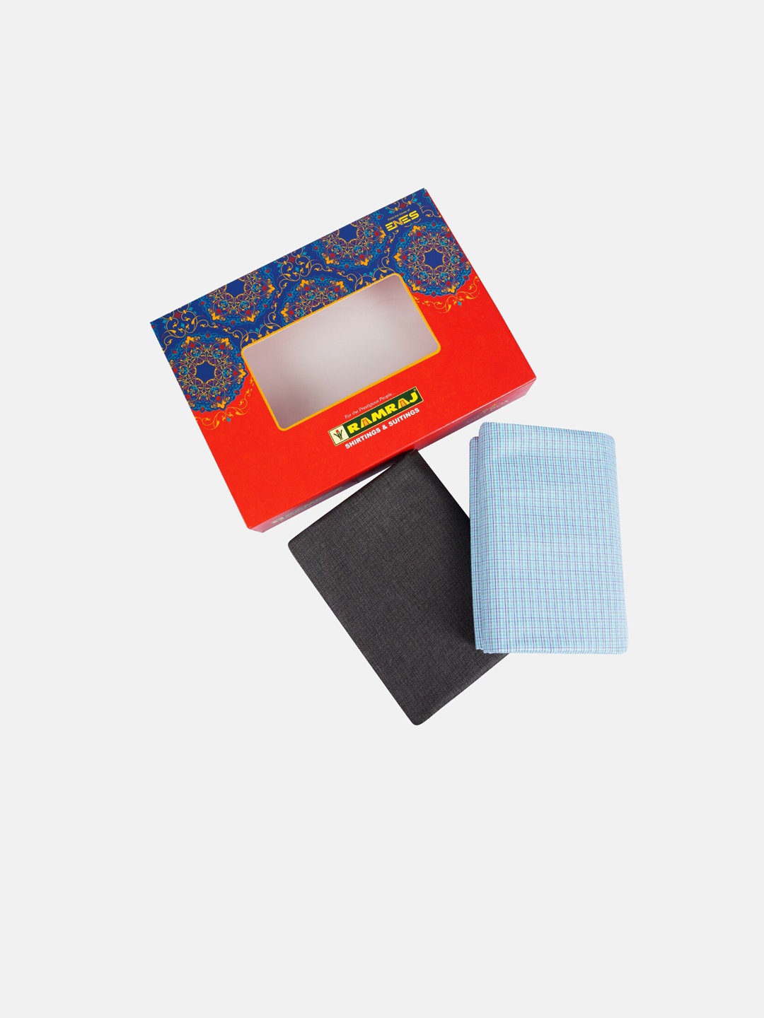 

Ramraj Men Blue & White Checked Shirt & Trouser Cotton Clothing Fabric