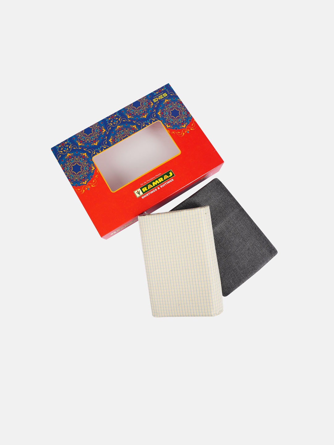 

Ramraj Men Yellow & Grey Shirt & Trouser Clothing Fabric Set