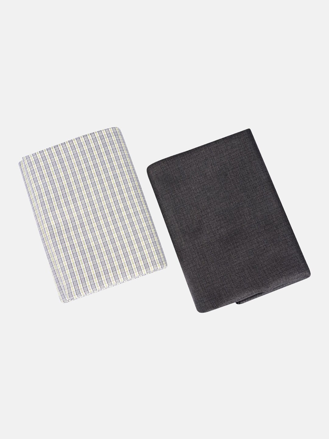 

Ramraj Men Beige & Black Checked Shirt With Trouser Clothing Fabric