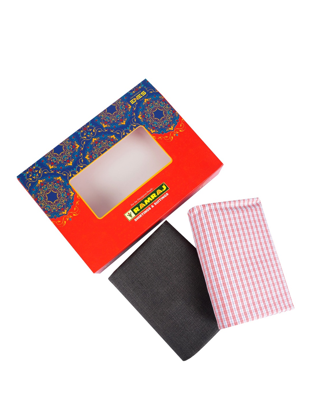 

Ramraj Men Red & Black Checked Shirt With Trouser Cotton Clothing Fabric