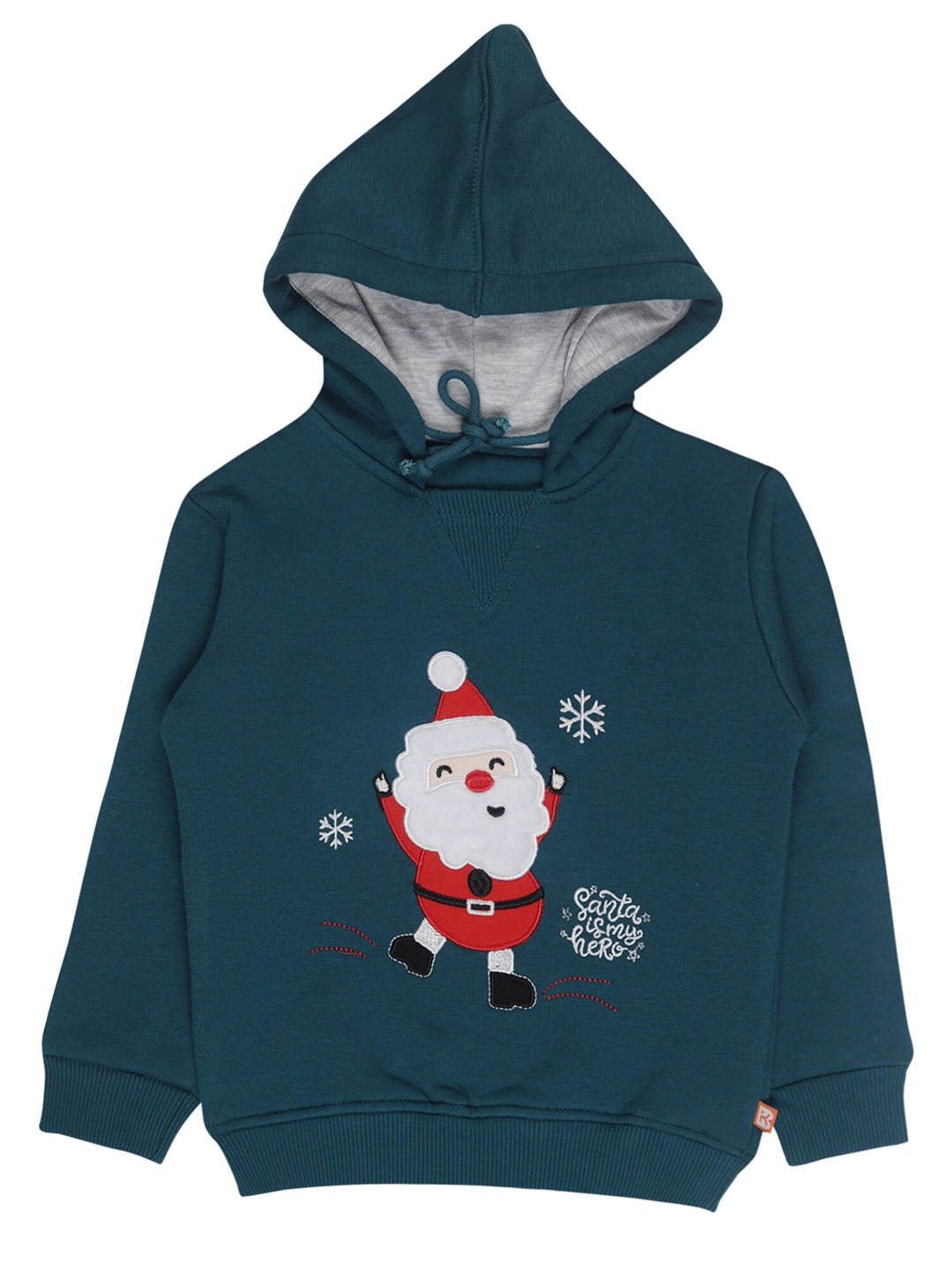 

Bodycare Kids Boys Blue Embroidered Cotton Hooded Sweatshirt