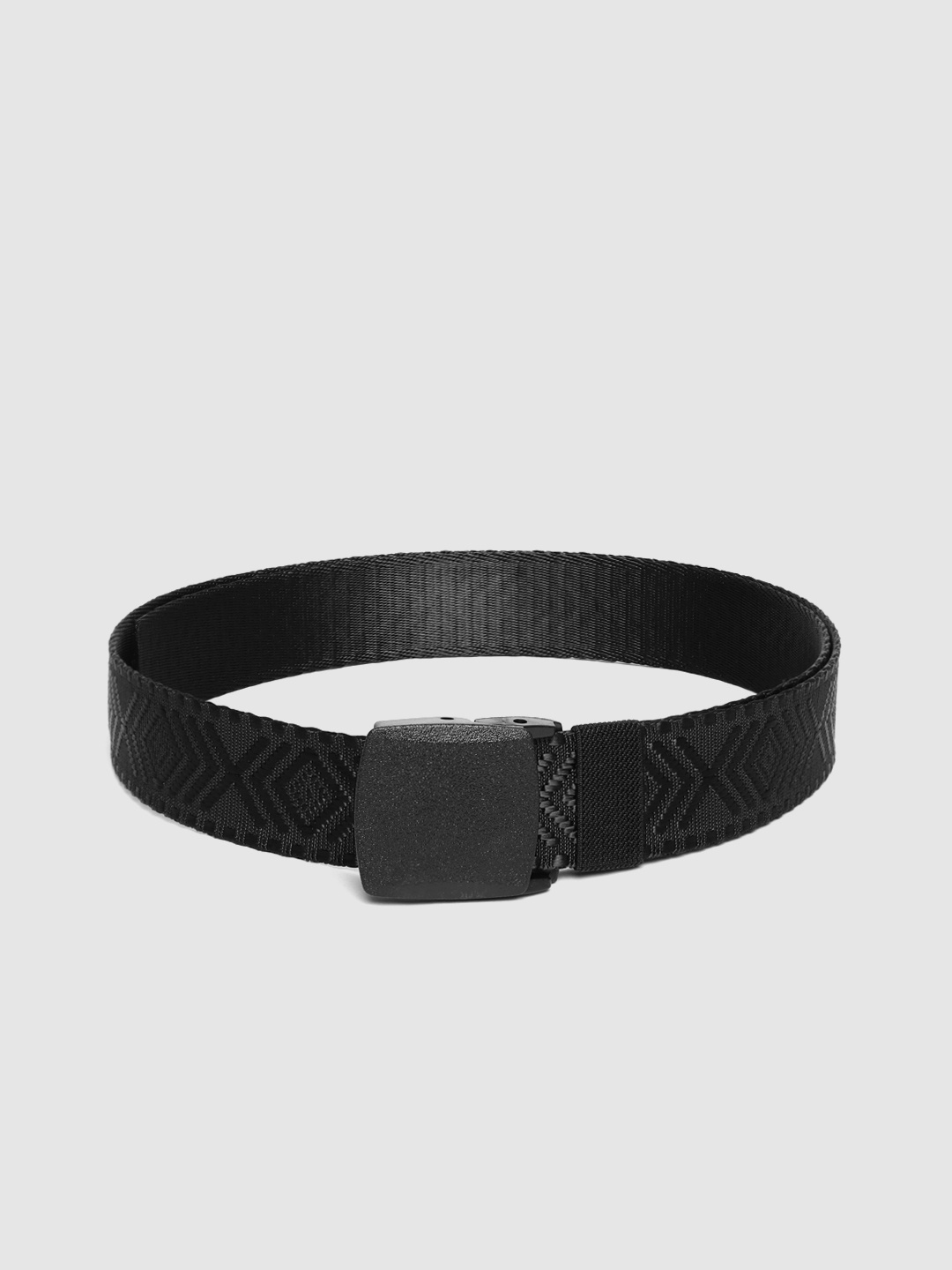 

HIGHLANDER Men Black Woven Design Belt