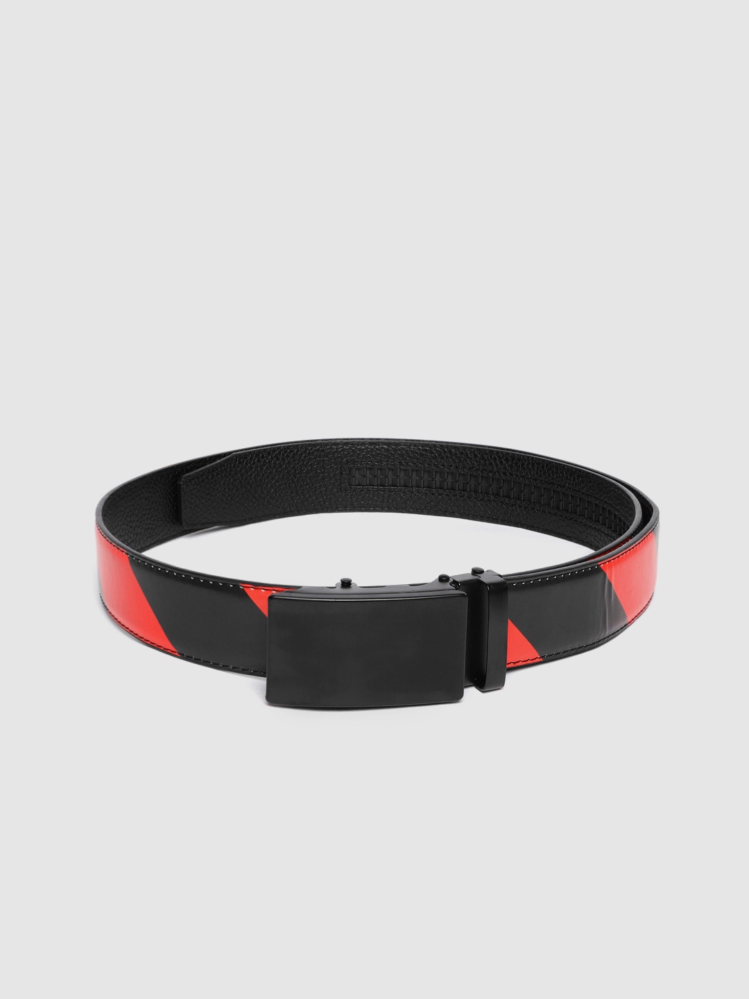 

HIGHLANDER Men Black & Red Striped Belt