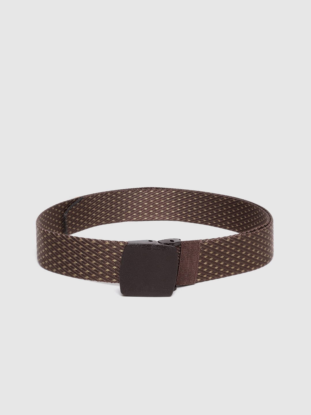 

HIGHLANDER Men Brown & Beige Woven Design Belt