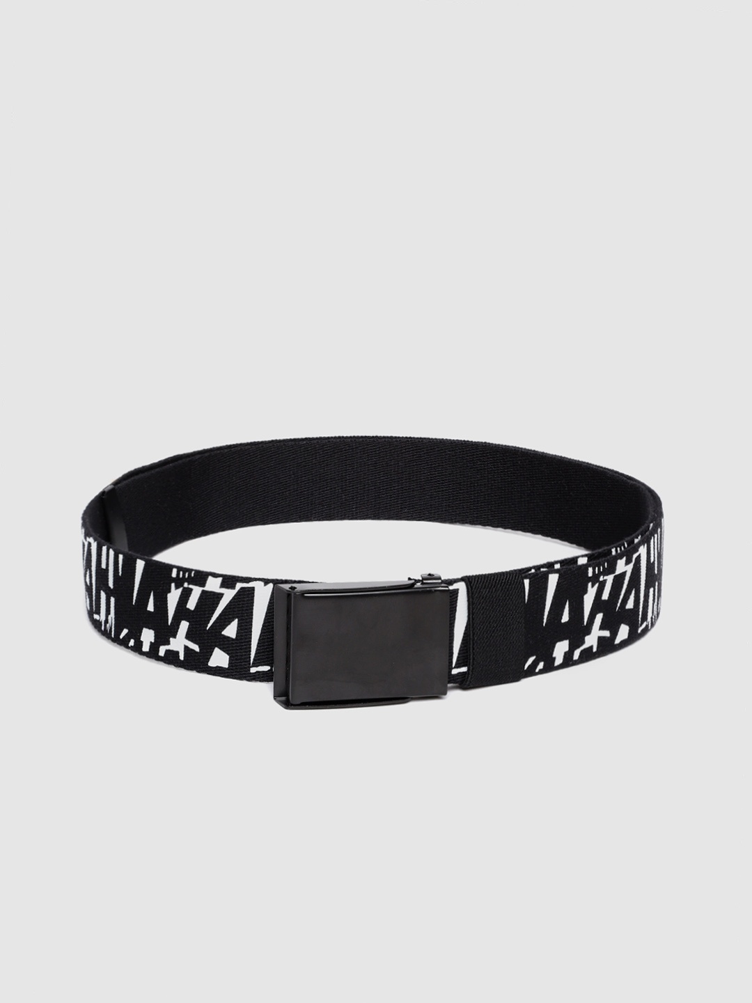 

HIGHLANDER Men Black & Grey geometric Print Belt