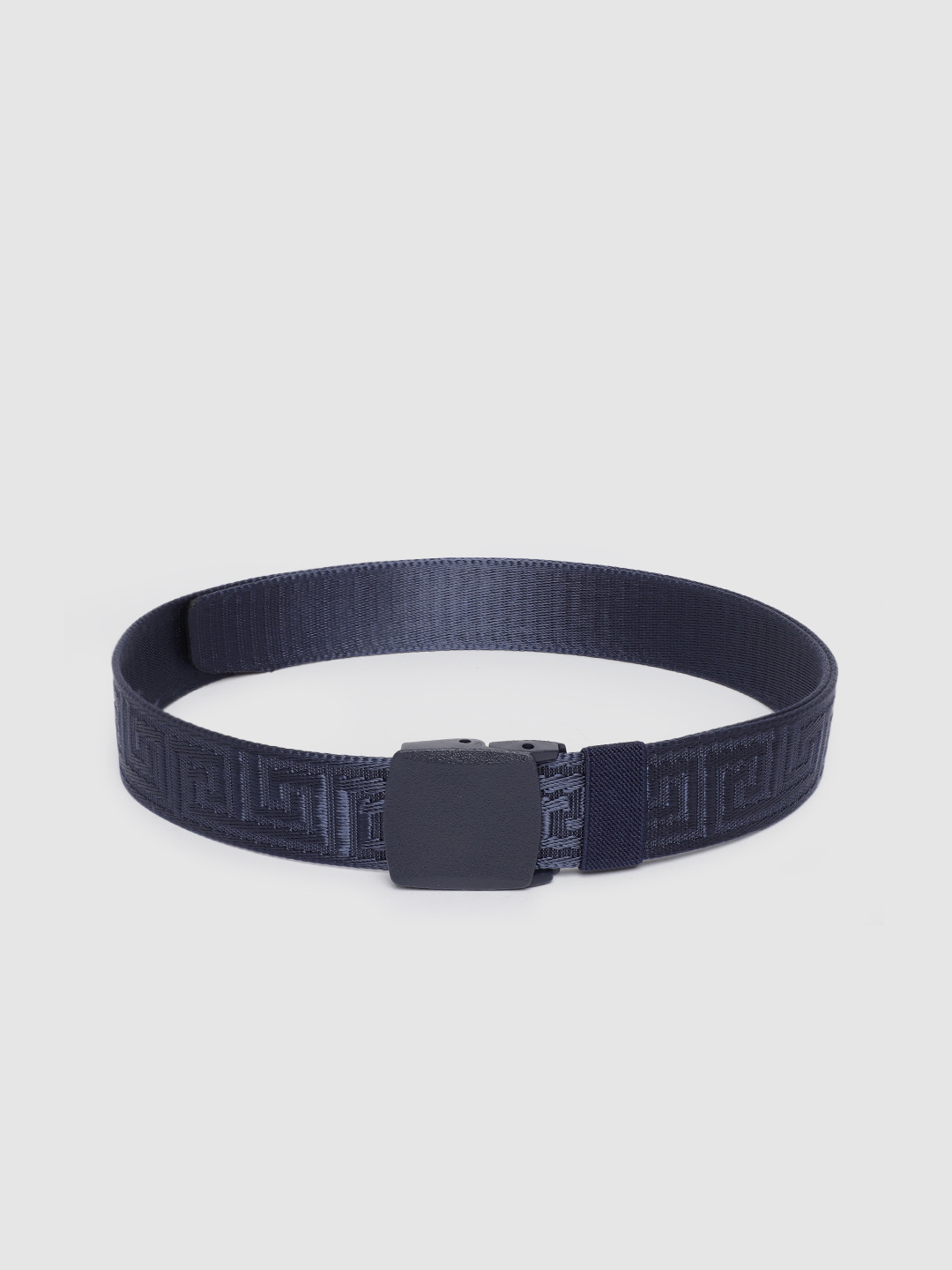 

HIGHLANDER Men Navy Blue Woven Design Belt