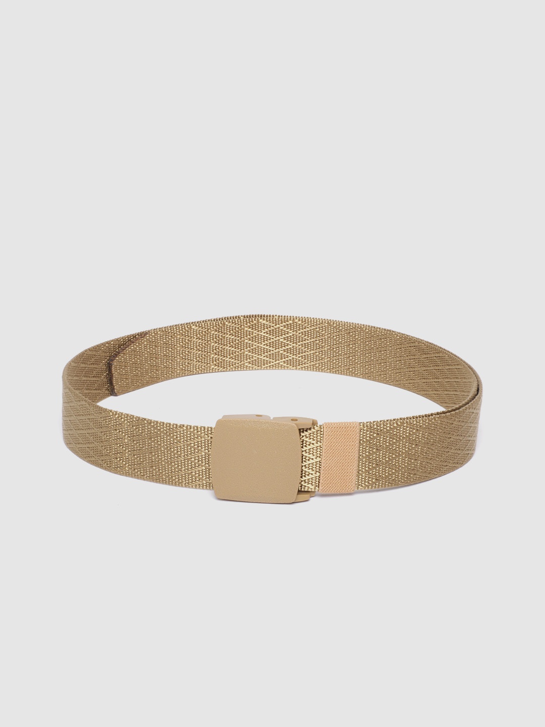 

HIGHLANDER Men Golden Woven Design Belt, Gold