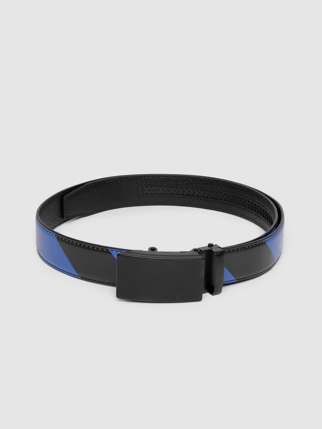 

HIGHLANDER Men Black & Blue Striped Belt