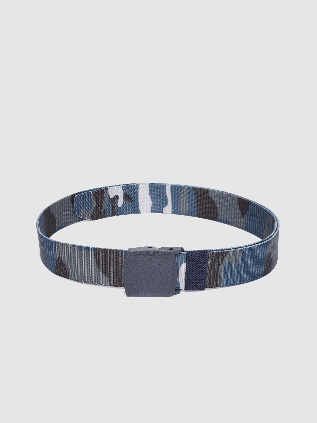 

HIGHLANDER Men Blue & Black Camouflage Print Belt