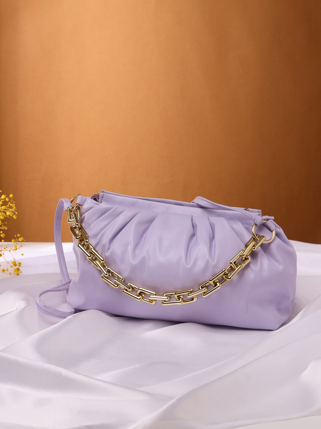 

VIRAASI STUDIO Lavender PU Swagger Sling Bag