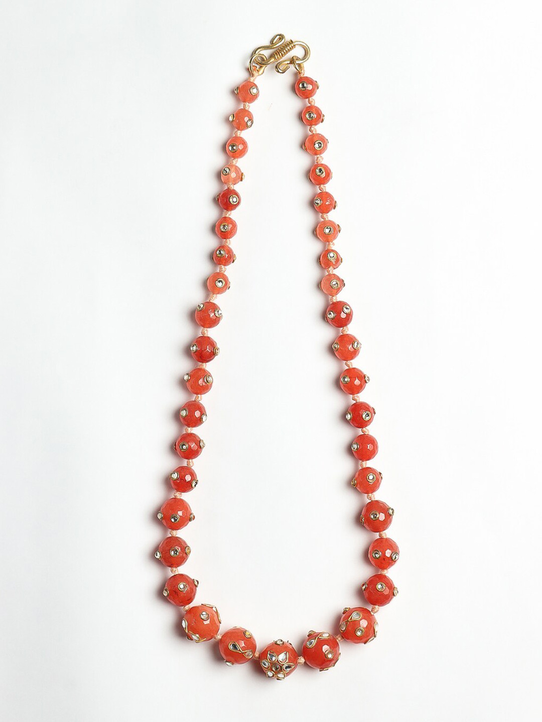 

STILSKII Unisex Gold-Toned & Orange Brass Brass-Plated Necklace