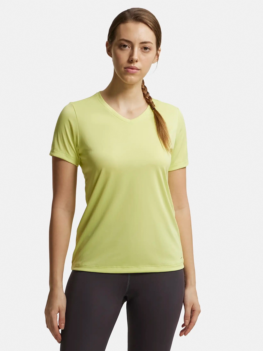 

Jockey Relaxed Fit Solid V Neck Performance T-Shirt, Yellow