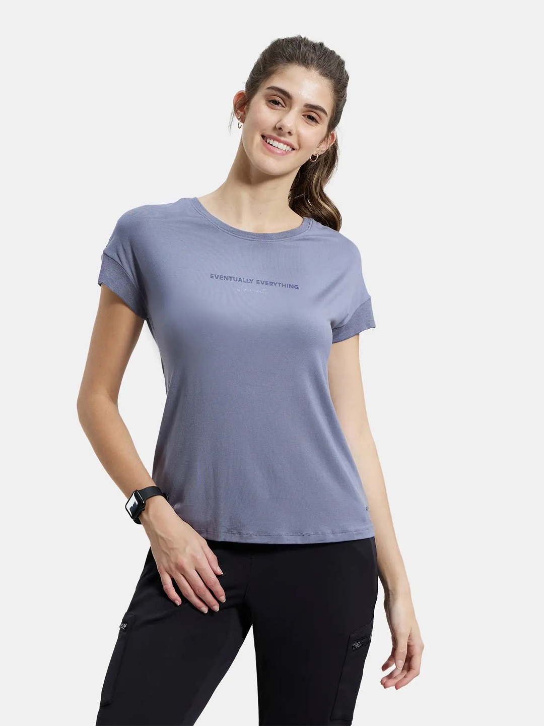 

Jockey Women Yellow Printed T-shirt