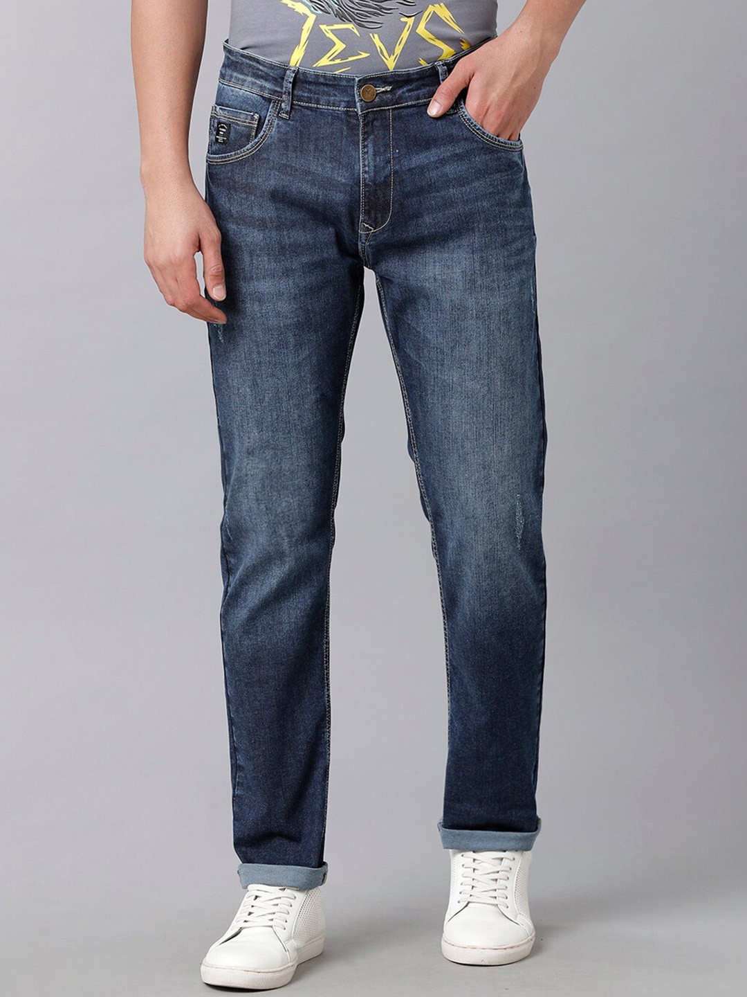 

YOVISH Men Blue Tailored Tapered Fit Jeans