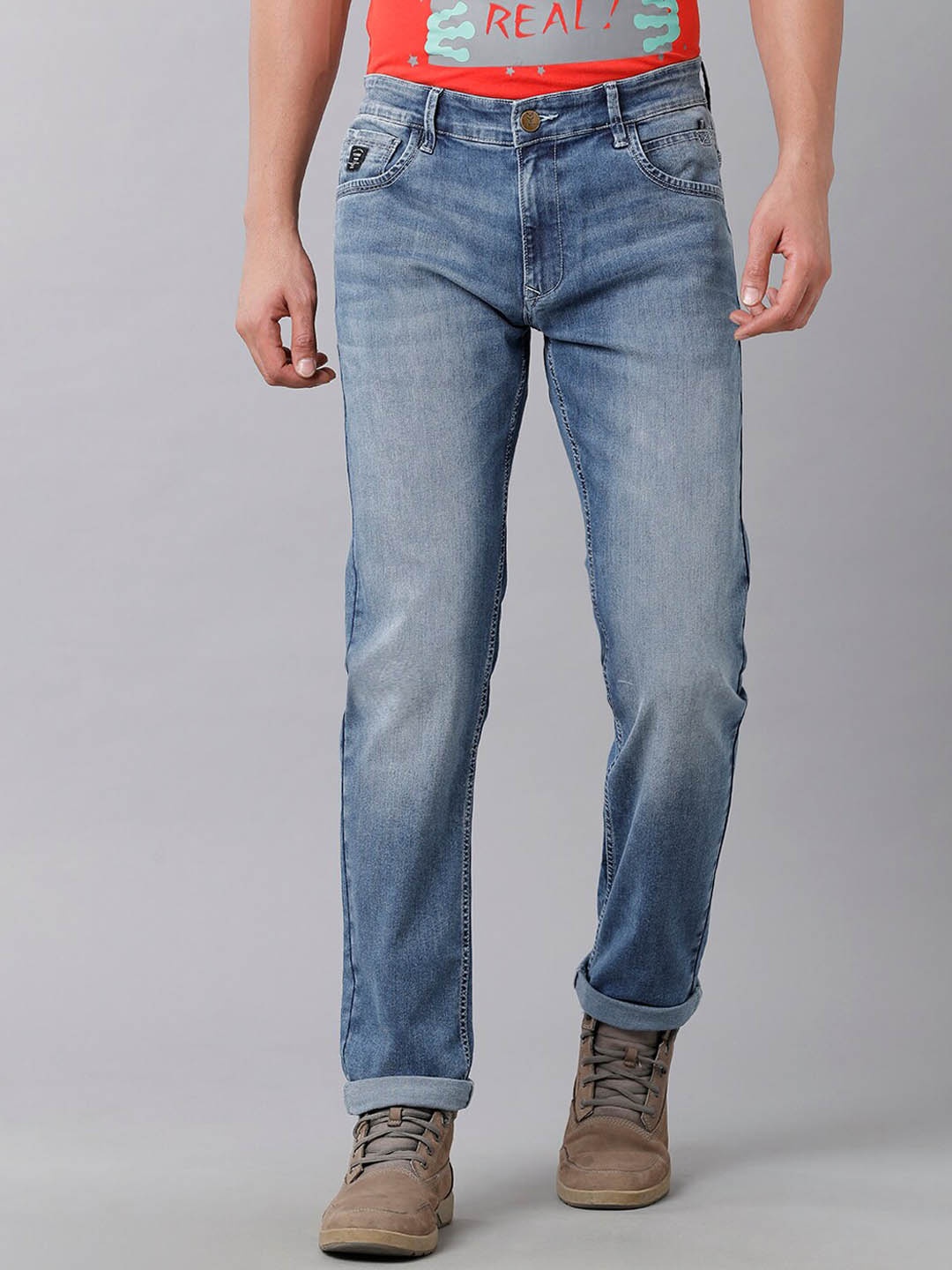 

YOVISH Men Blue Heavy Fade Cotton Jeans