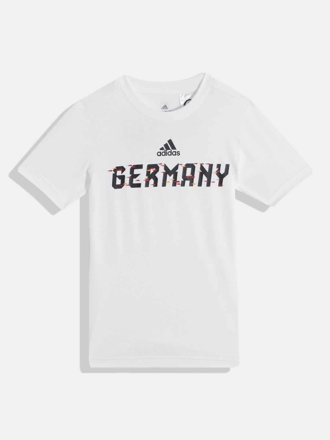 

ADIDAS Unisex Kids White & Black Brand Logo Print HD6375 T-Shirt