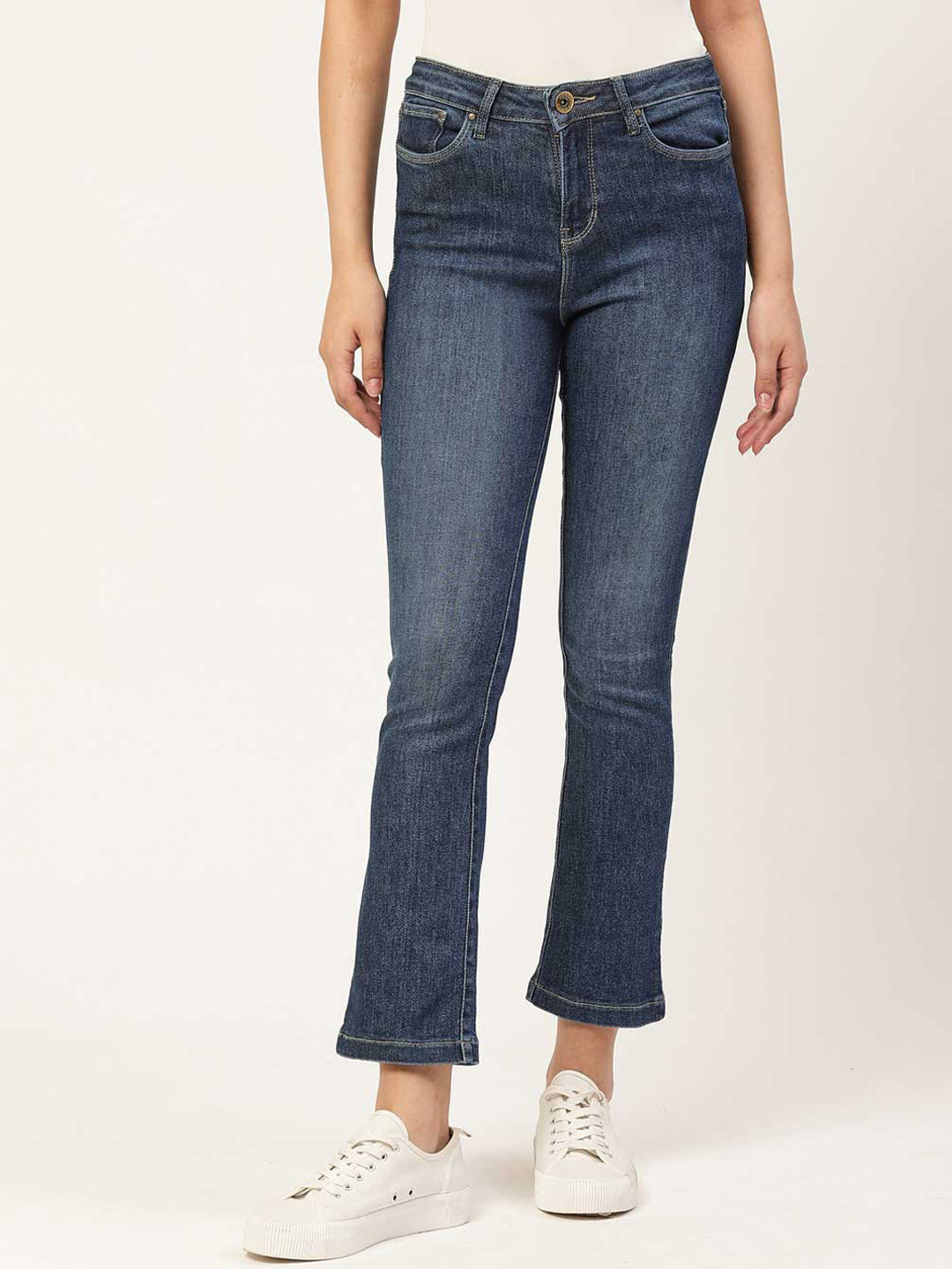 

Xpose Women Blue Comfort Bootcut High-Rise Light Fade Stretchable Jeans