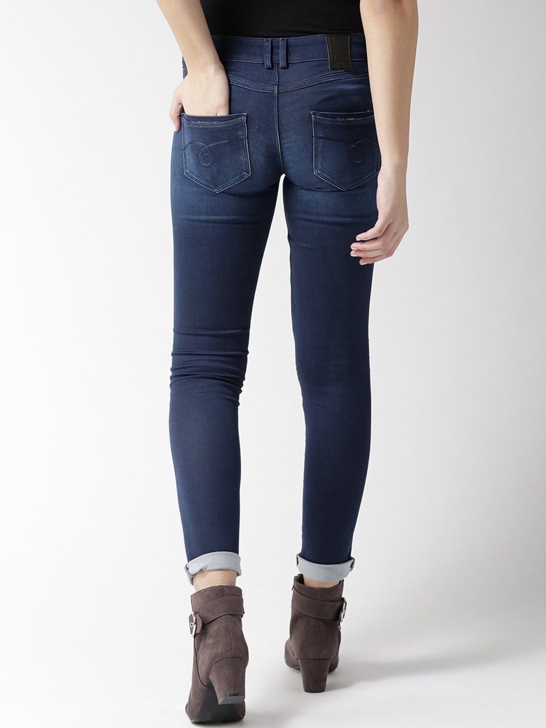 

Xpose Women Navy Blue Comfort Slim Fit Stretchable Jeans