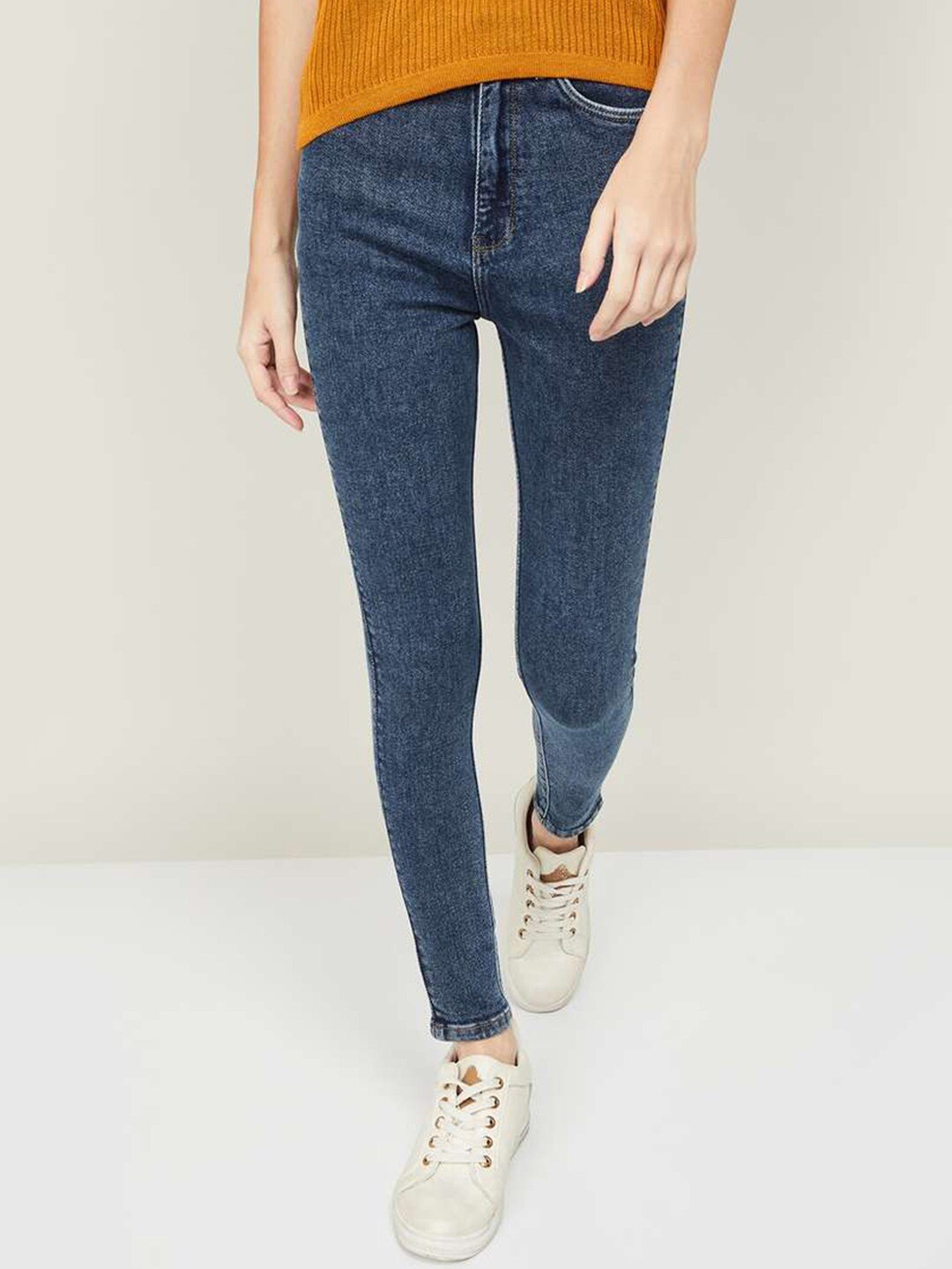 

Xpose Women Blue Comfort Skinny Fit High-Rise Stretchable Jeans
