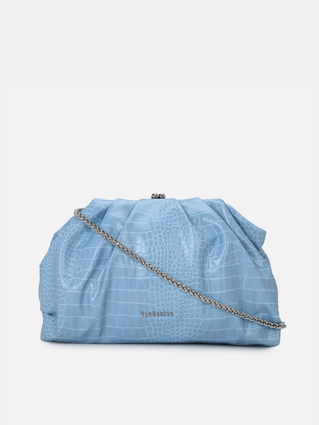 

Van Heusen Woman Blue Textured Purse Clutch