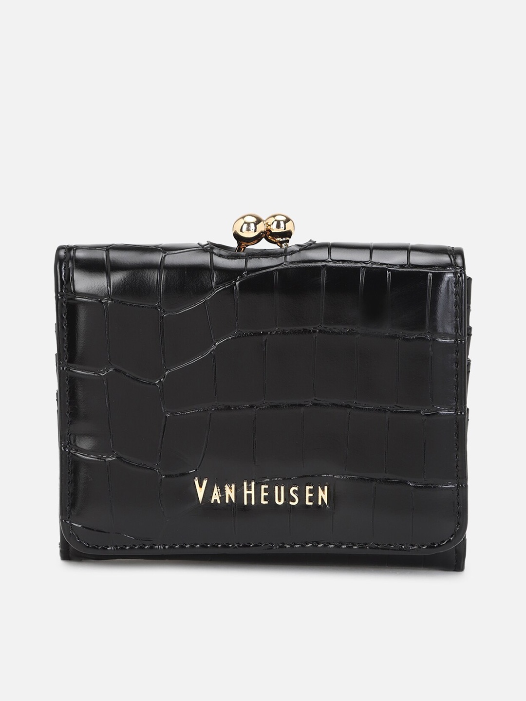 

Van Heusen Woman Black Solid Purse Clutch