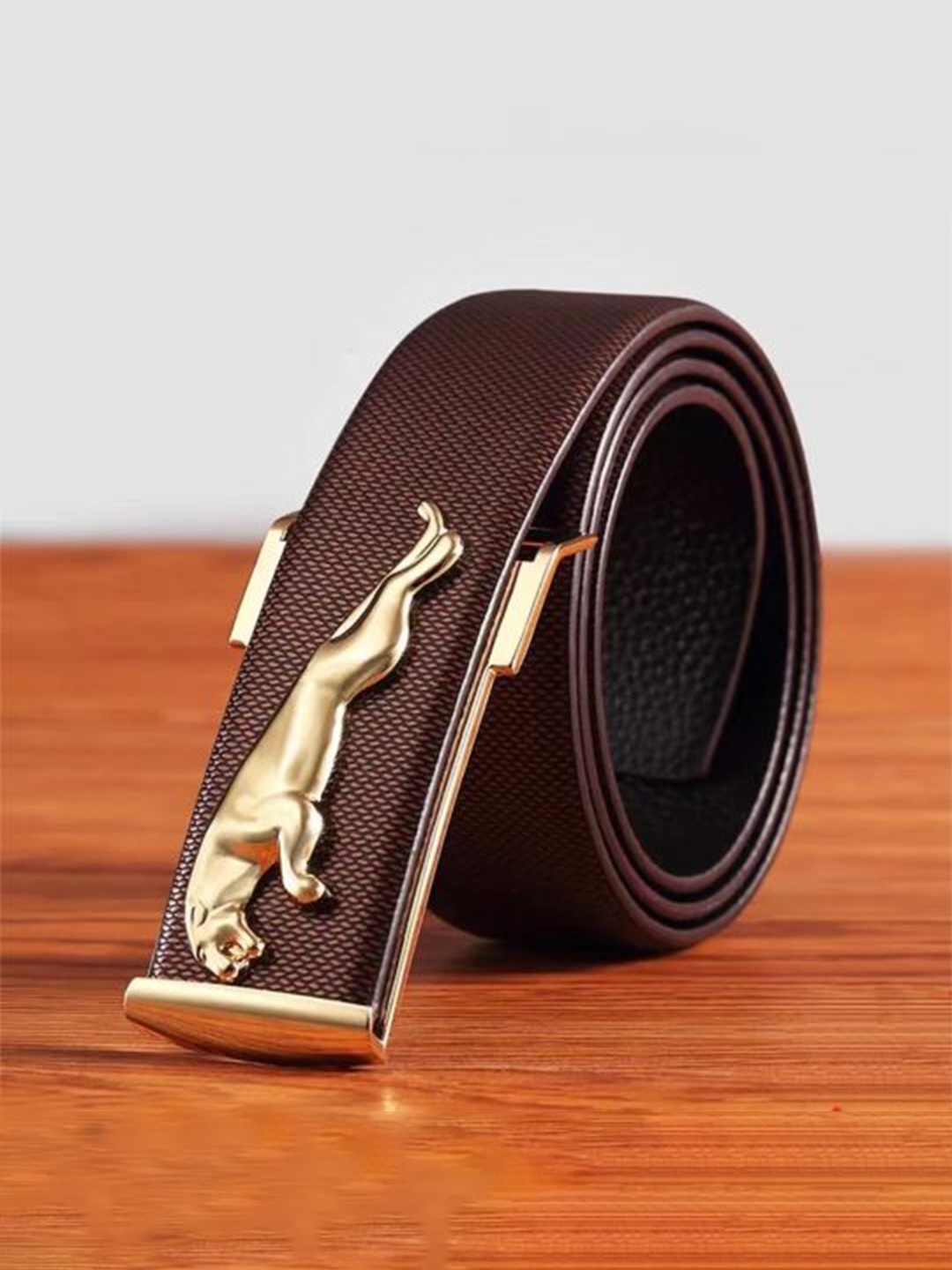 

WINSOME DEAL Men Brown Textured Belt